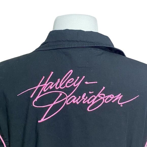 Harley Davidson Zip front Shirt Size Large - Picture 2 of 8